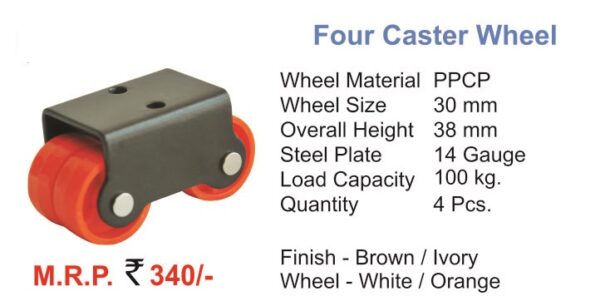 Four Castor Wheel Set